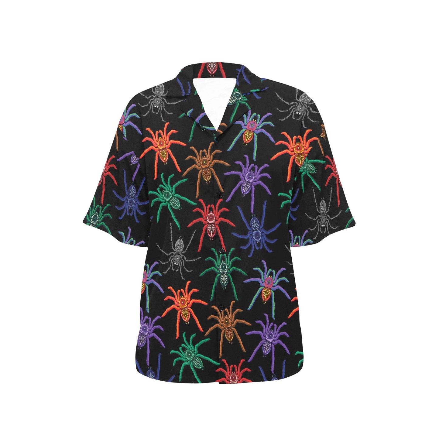 Tarantula Neon Color Pattern Print Design 03 Women's Hawaiian Shirt