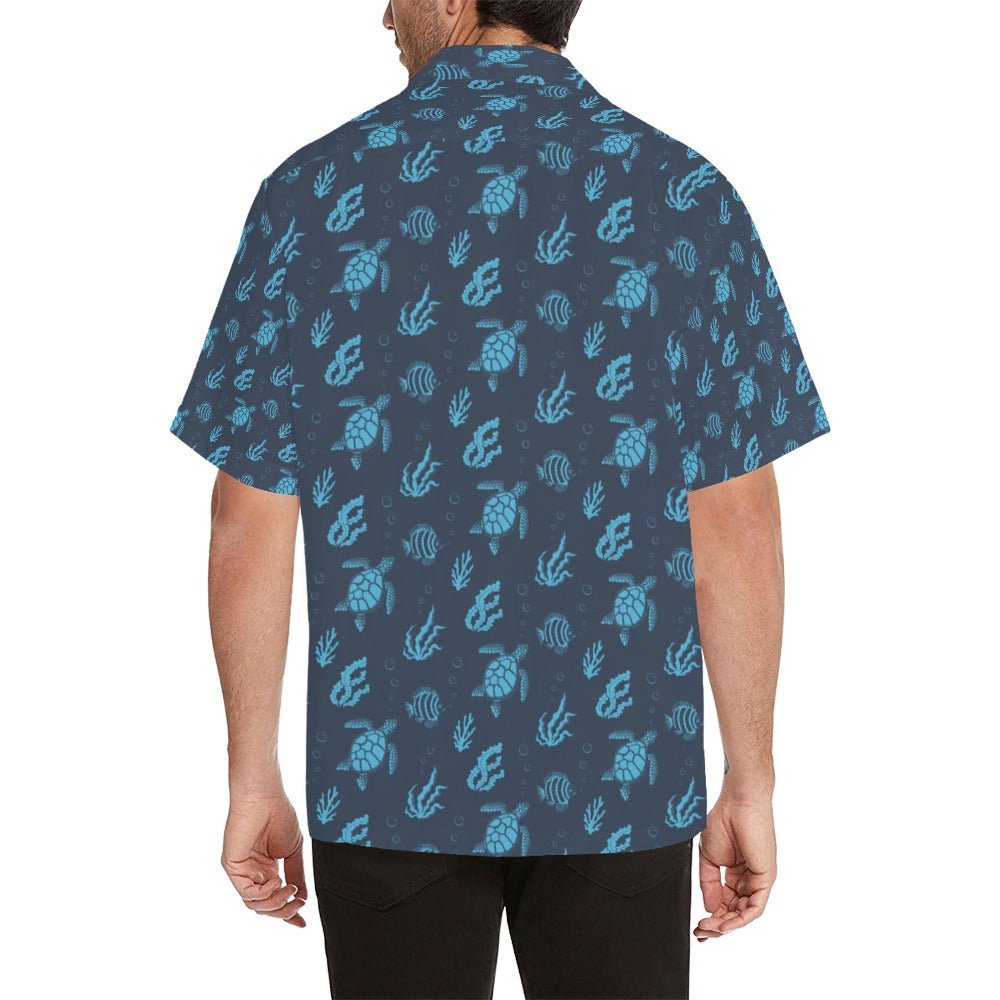 Sea Turtle Print Design LKS307 Men's Hawaiian Shirt