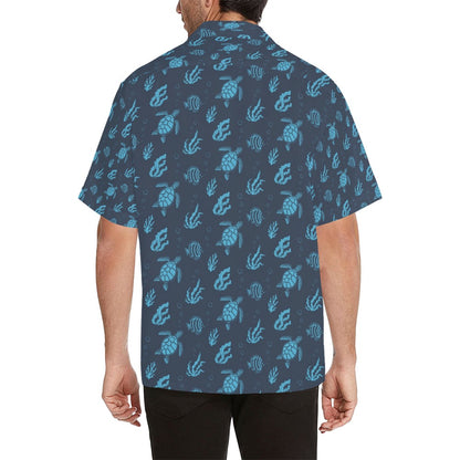 Sea Turtle Print Design LKS307 Men's Hawaiian Shirt