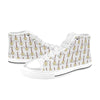 Banjo Print Design LKS402 High Top Women's White Shoes