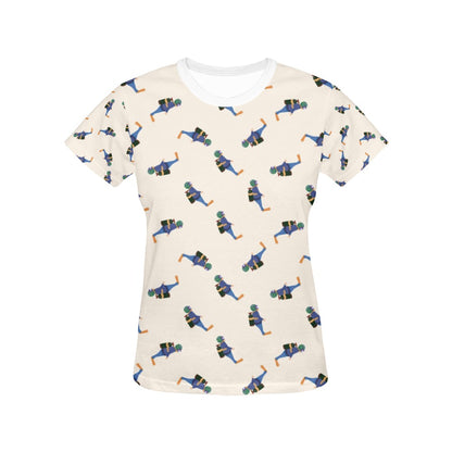 Scuba Driver Print Design LKS301 Women's  T-shirt