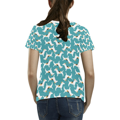 Russell Terriers Print Design LKS301 Women's  T-shirt