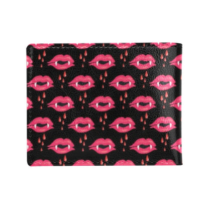 Vampire Lips Print Design LKS303 Men's ID Card Wallet