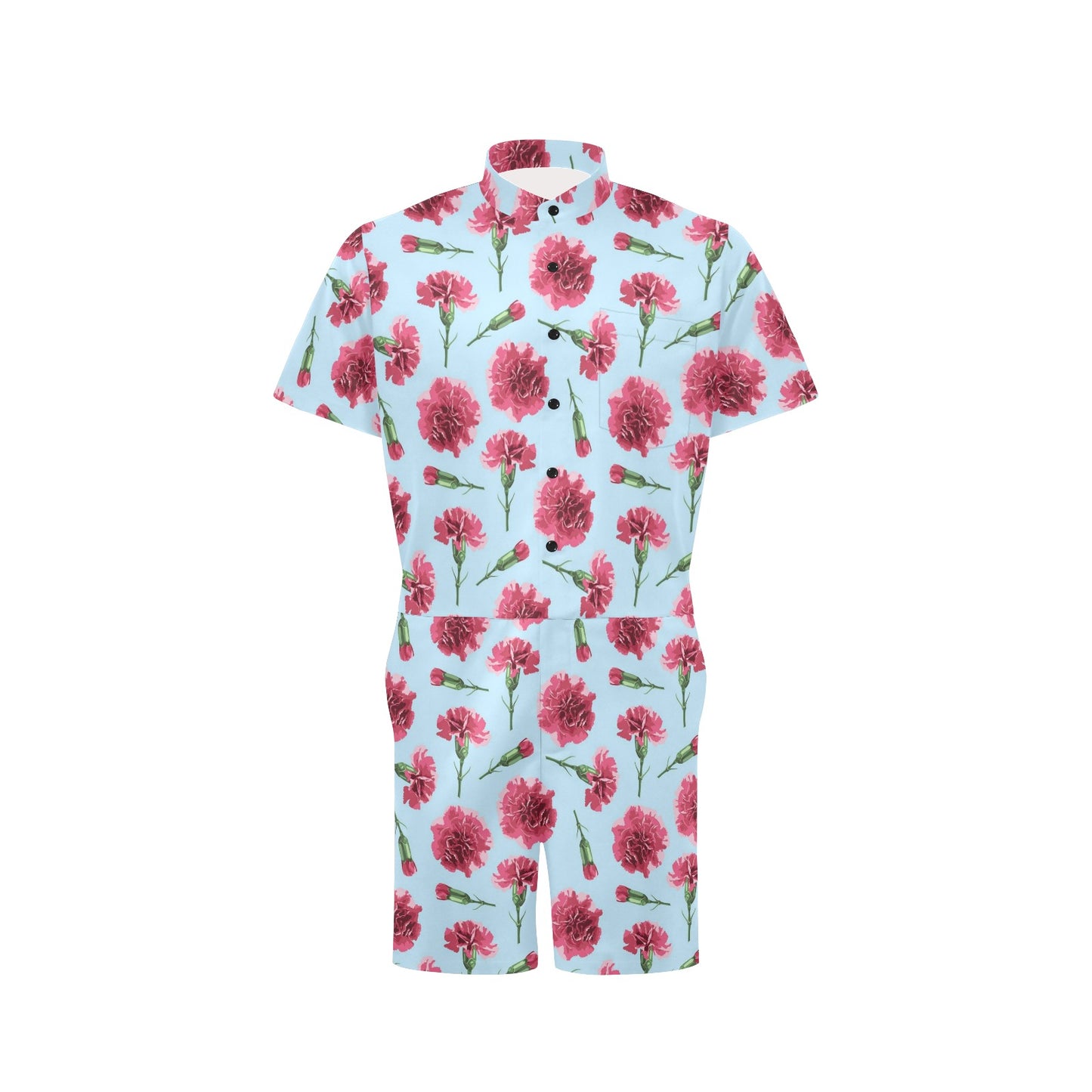 Carnations Pattern Print Design CN01 Men's Romper