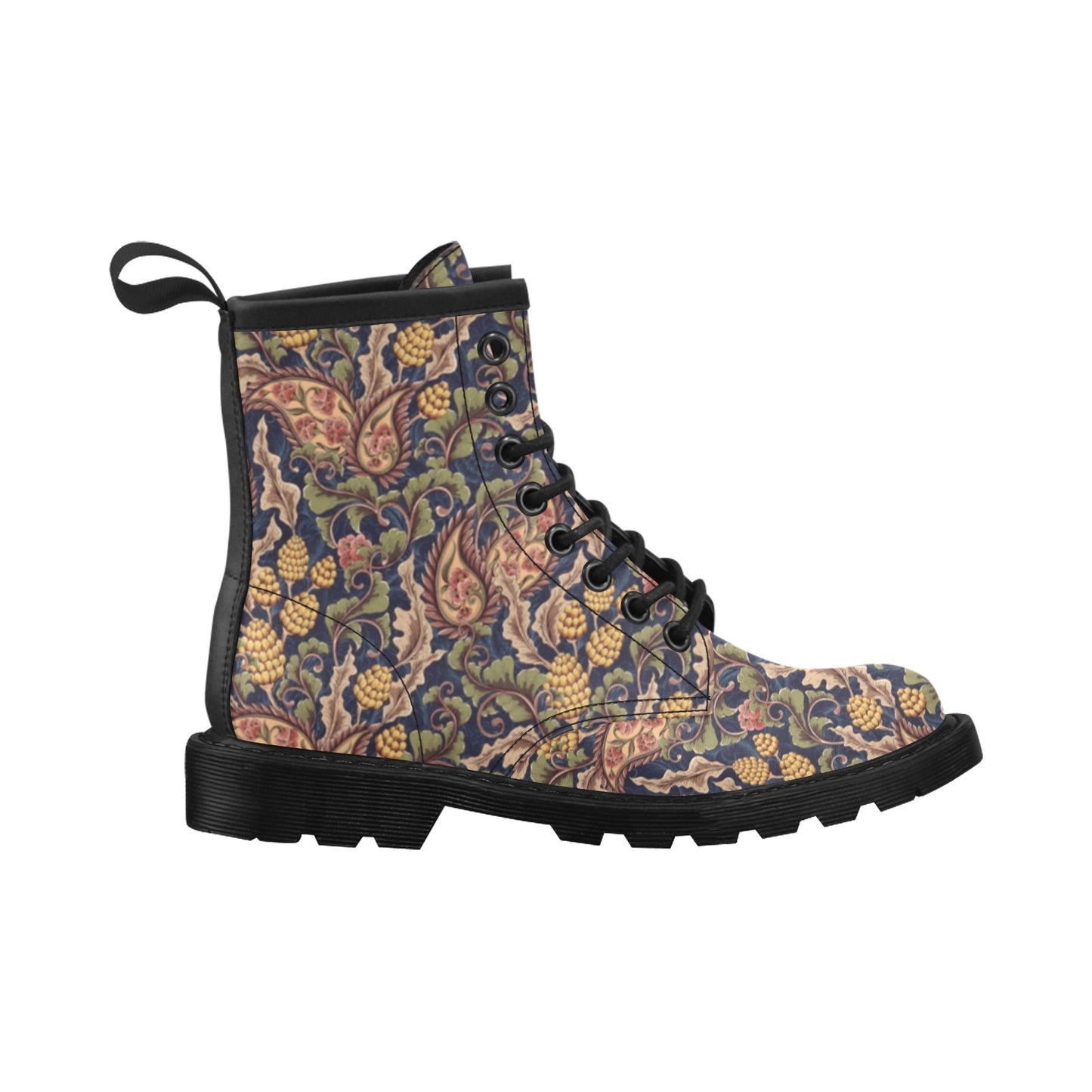 Floral Vintage Classic Print Women's Boots
