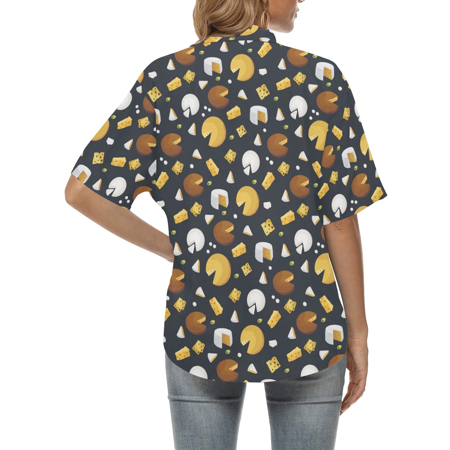 Cheese Pattern Print Design 03 Women's Hawaiian Shirt