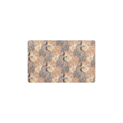 Peacock Pattern Print Design A05 Kitchen Mat