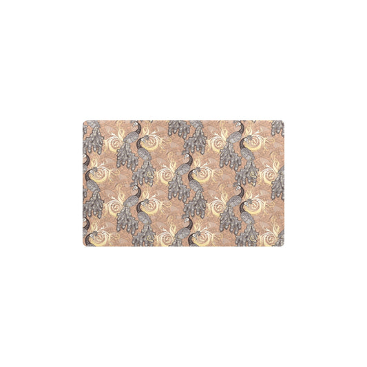 Peacock Pattern Print Design A05 Kitchen Mat