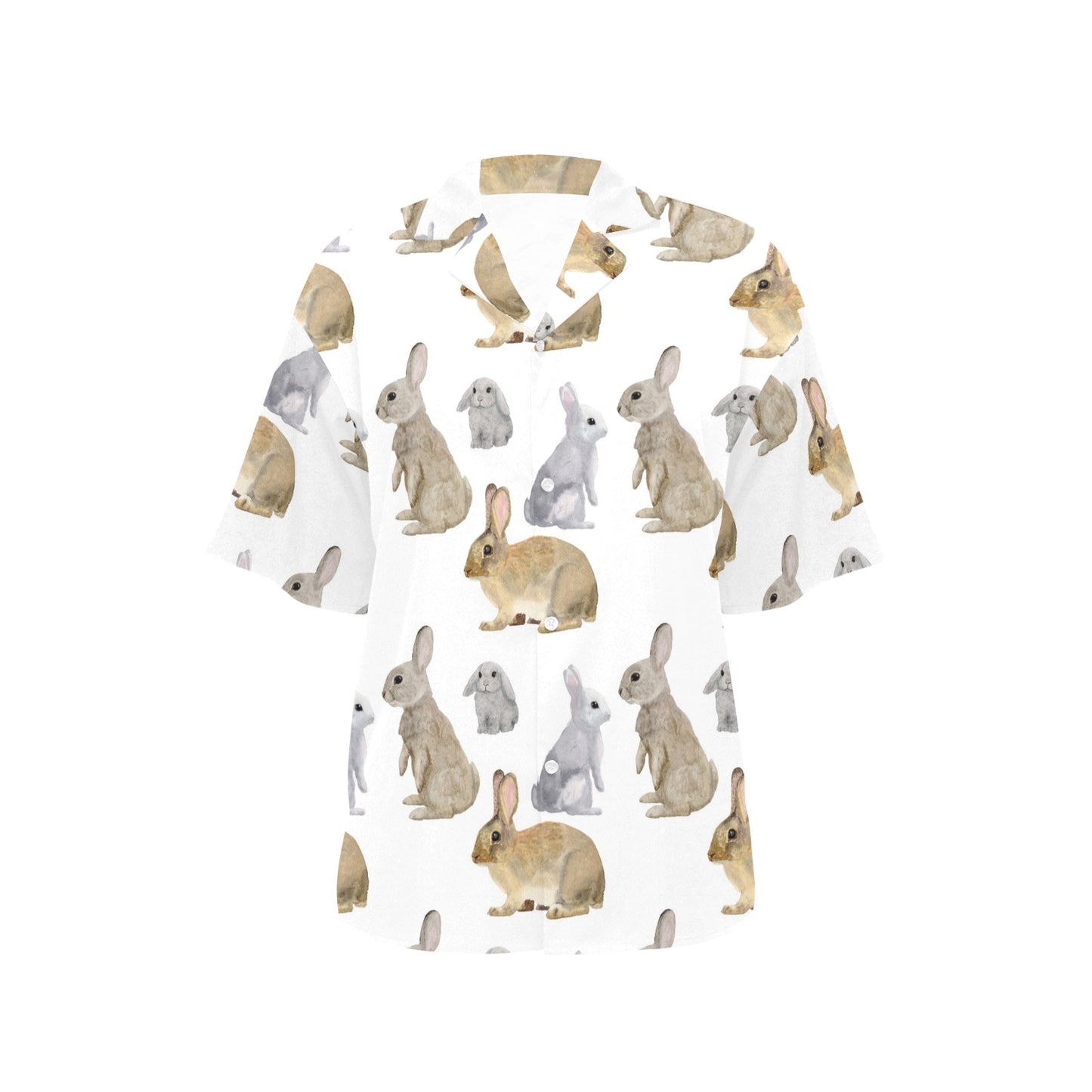 Rabbit Pattern Print Design 02 Women's Hawaiian Shirt