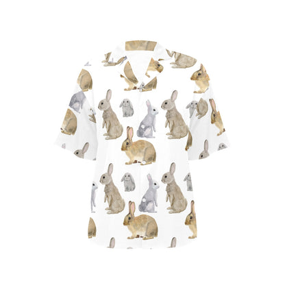 Rabbit Pattern Print Design 02 Women's Hawaiian Shirt