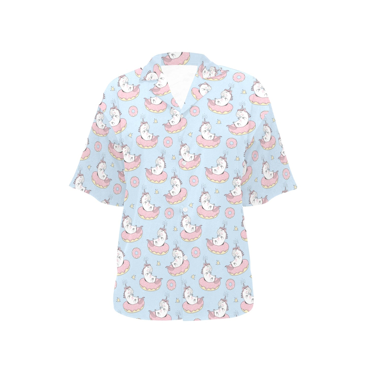 Unicorn Print Design LKS303 Women's Hawaiian Shirt