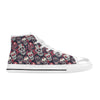 Sugar Skull Print Design LKS303 High Top Women's White Shoes