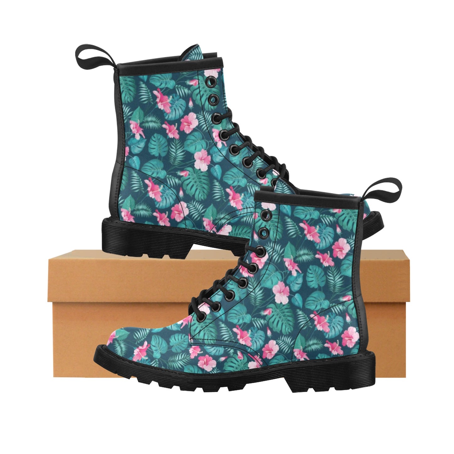 Summer Floral Print Design LKS301 Women's Boots