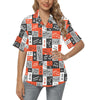 Music Note Design Themed Print Women's Hawaiian Shirt