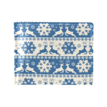 Reindeer Print Design LKS401 Men's ID Card Wallet