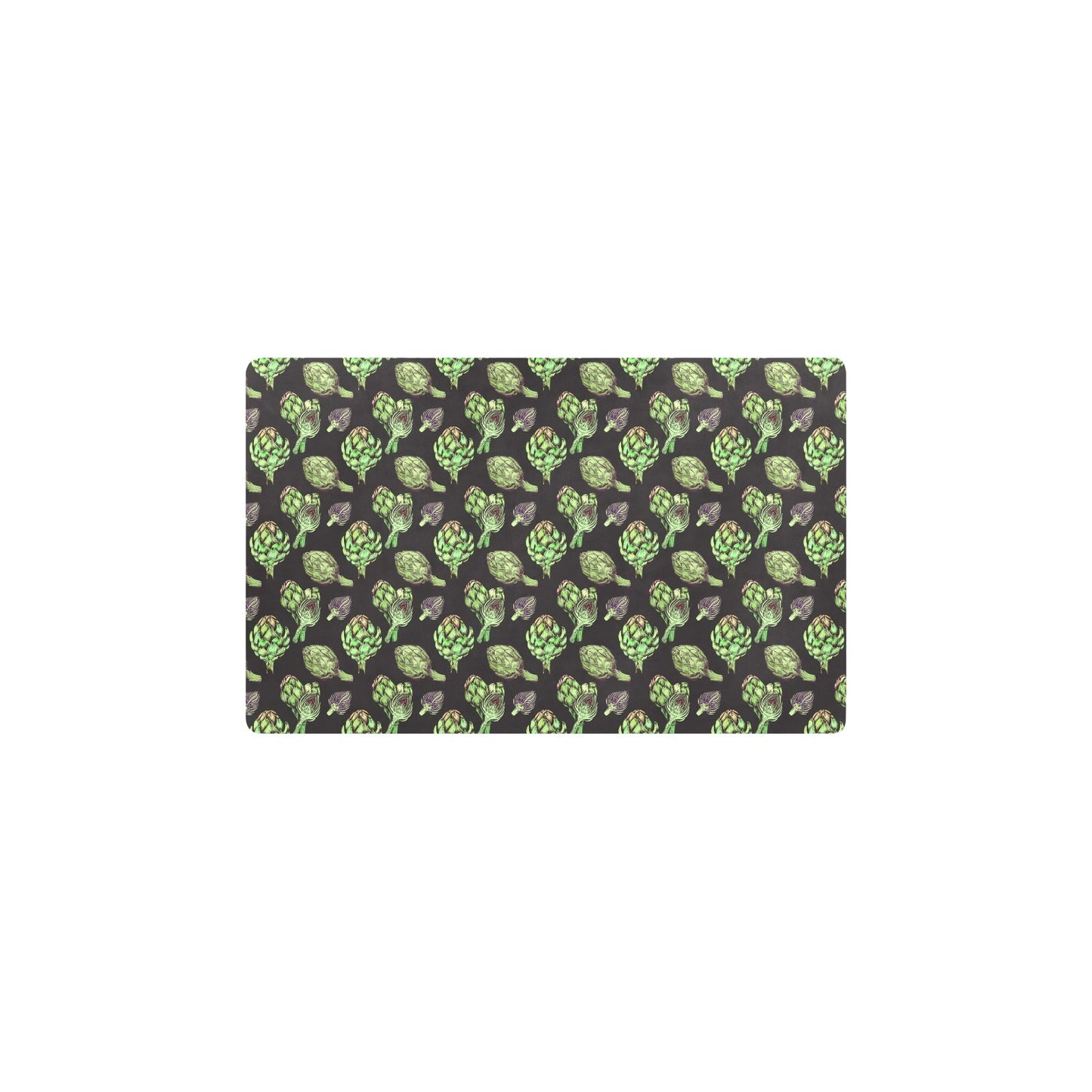 Artichoke Pattern Print Design 02 Kitchen Mat