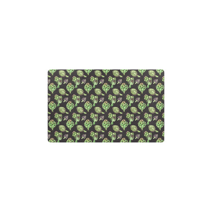 Artichoke Pattern Print Design 02 Kitchen Mat