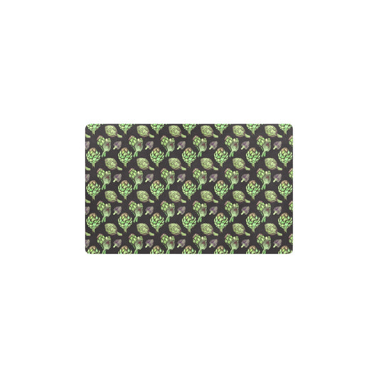 Artichoke Pattern Print Design 02 Kitchen Mat