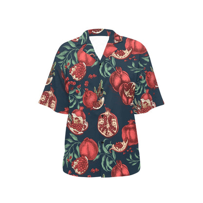 Pomegranate Pattern Print Design PG04 Women's Hawaiian Shirt