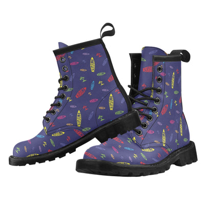 Surfboard Print Design LKS305 Women's Boots