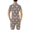 Celestial Gold Sun Face Men's Romper