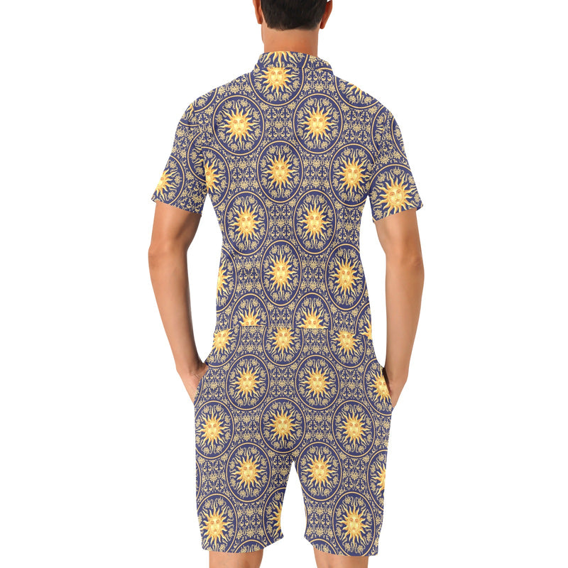 Celestial Gold Sun Face Men's Romper