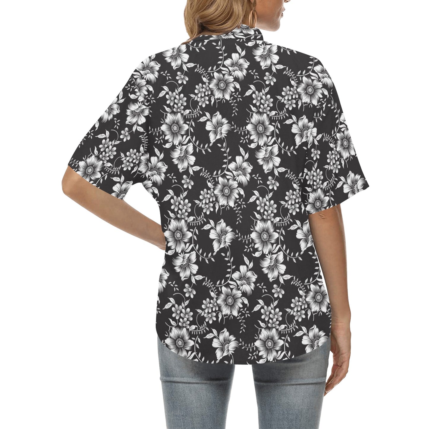 Gerberas Pattern Print Design GB02 Women's Hawaiian Shirt