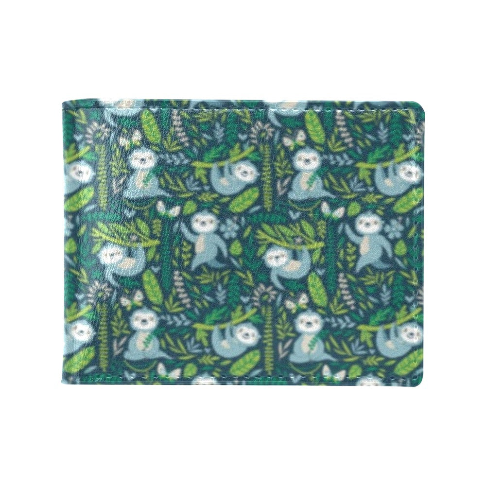 Sloth Print Design LKS304 Men's ID Card Wallet