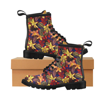 Lily Pattern Print Design LY014 Women's Boots