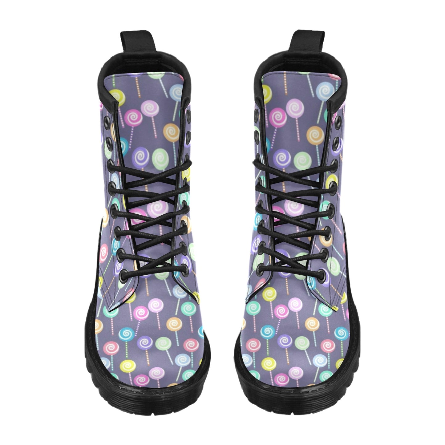 Lollipop Pattern Print Design LL03 Women's Boots