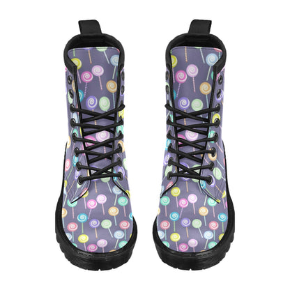 Lollipop Pattern Print Design LL03 Women's Boots