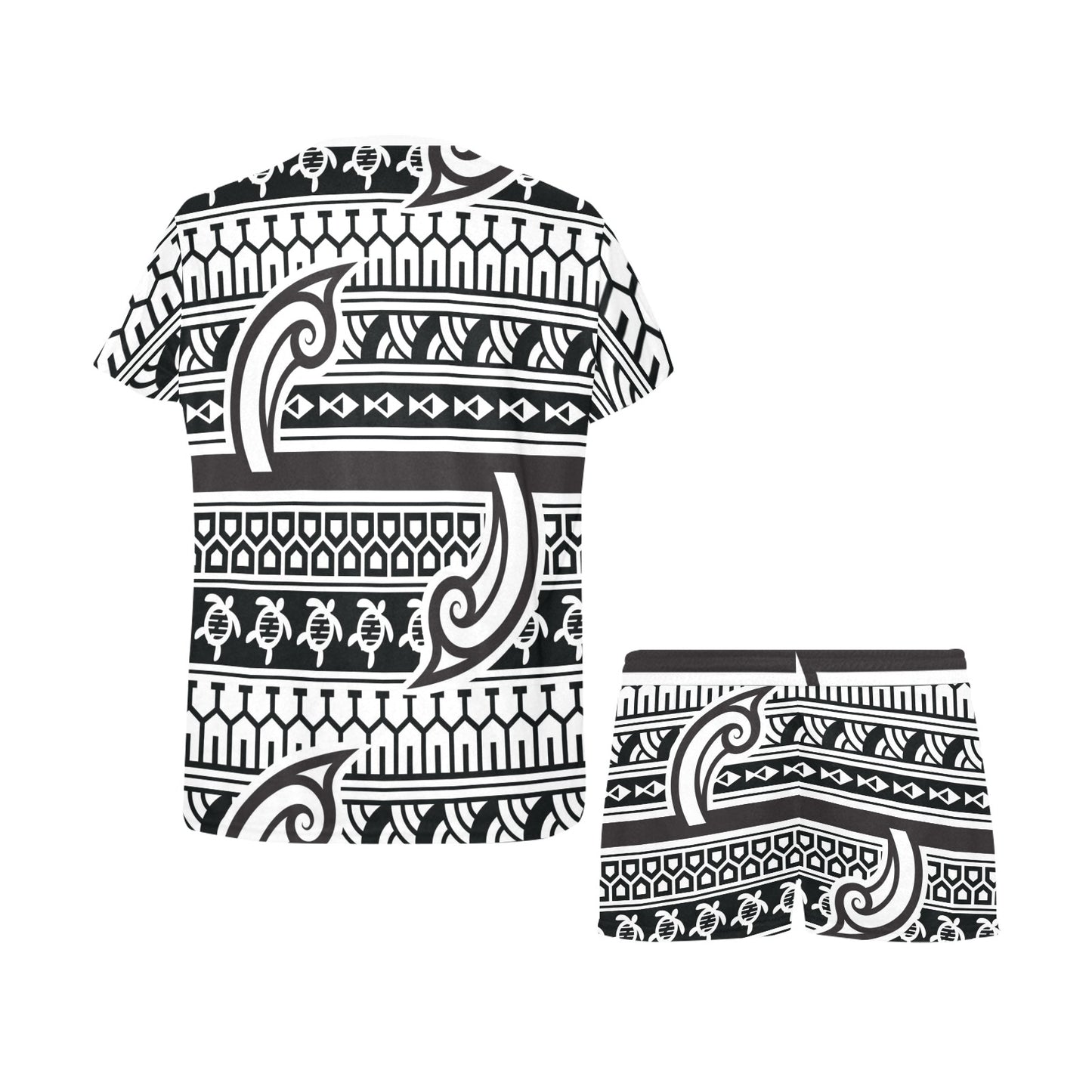 Samoan Style Print Design LKS305 Women's Short Pajama Set