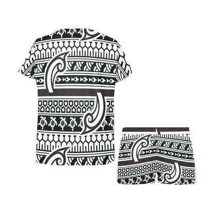 Samoan Style Print Design LKS305 Women's Short Pajama Set