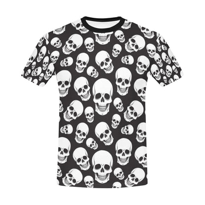 Skull Print Design LKS301 Men's All Over Print T-shirt