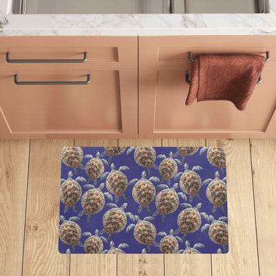 Sea Turtle Pattern Print Design T05 Kitchen Mat