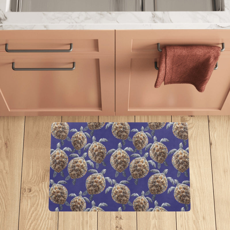 Sea Turtle Pattern Print Design T05 Kitchen Mat