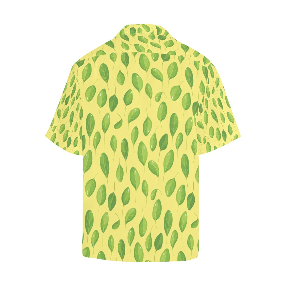 Spinach Print Design LKS302 Men's Hawaiian Shirt