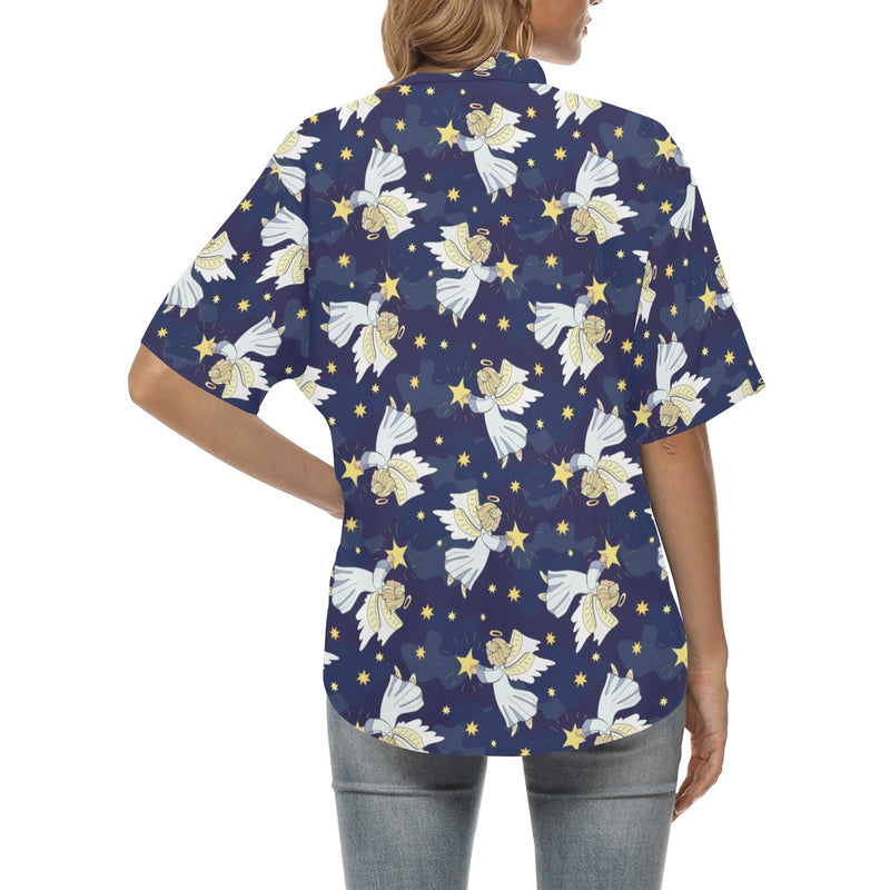 Angel Pattern Print Design 06 Women's Hawaiian Shirt