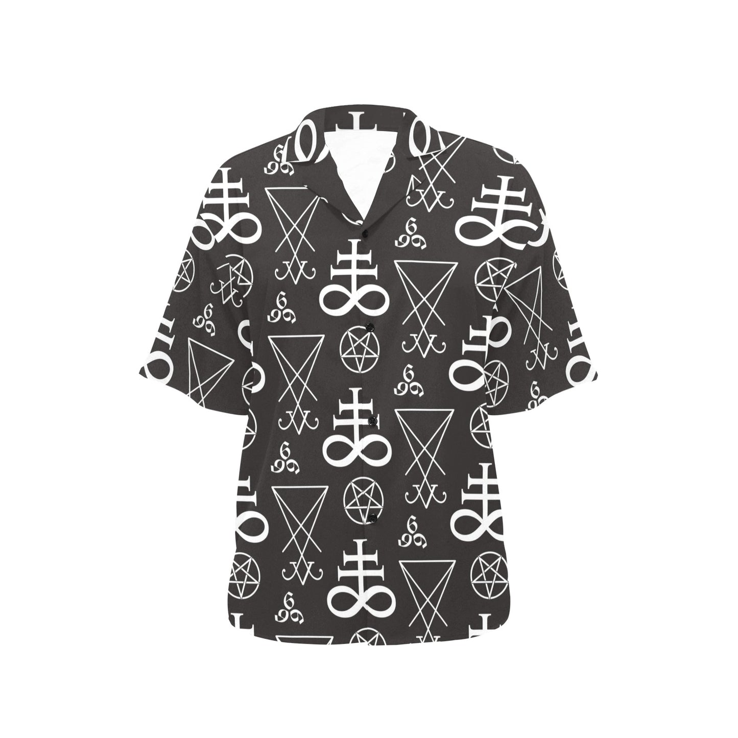 Pentagram Pattern Print Design A04 Women's Hawaiian Shirt