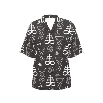 Pentagram Pattern Print Design A04 Women's Hawaiian Shirt