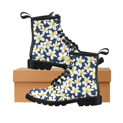 Plumeria Pattern Print Design PM026 Women's Boots