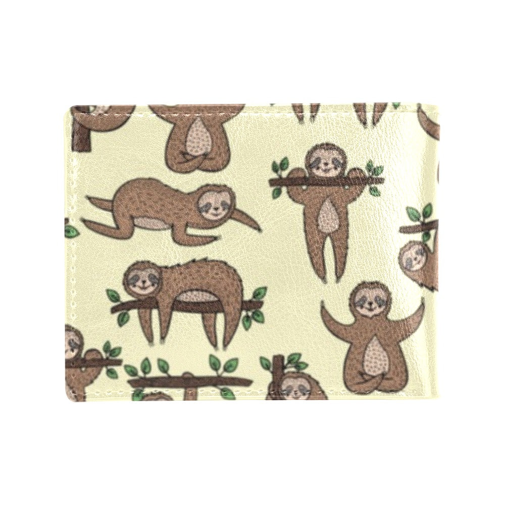 Sloth Print Design LKS3010 Men's ID Card Wallet