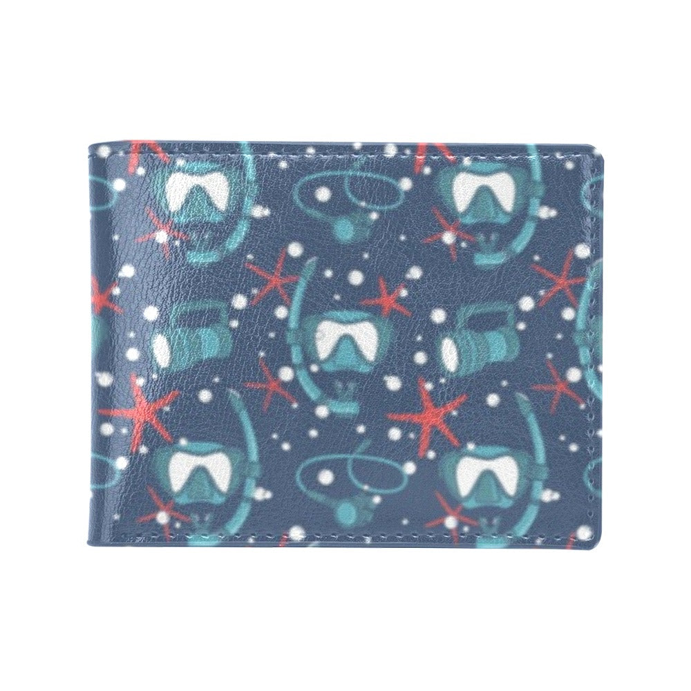 Scuba Equipment Print Design LKS302 Men's ID Card Wallet