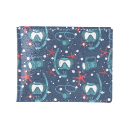 Scuba Equipment Print Design LKS302 Men's ID Card Wallet
