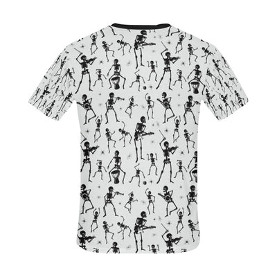 Skeleton Music Player Print Design LKS303 Men's All Over Print T-shirt