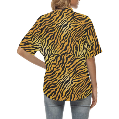 Tiger Print Design LKS302 Women's Hawaiian Shirt