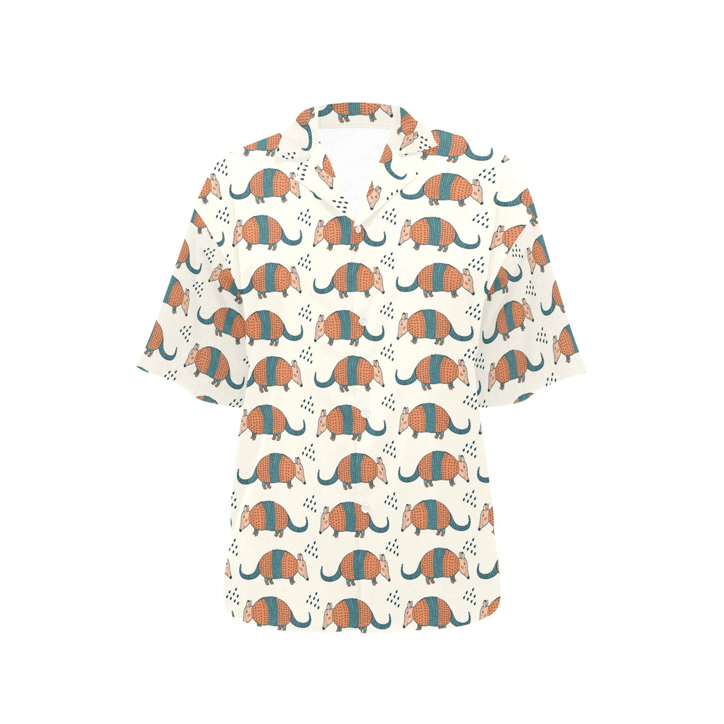Armadillo Pattern Print Design 01 Women's Hawaiian Shirt