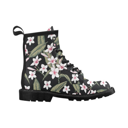 Plumeria Pattern Print Design PM021 Women's Boots