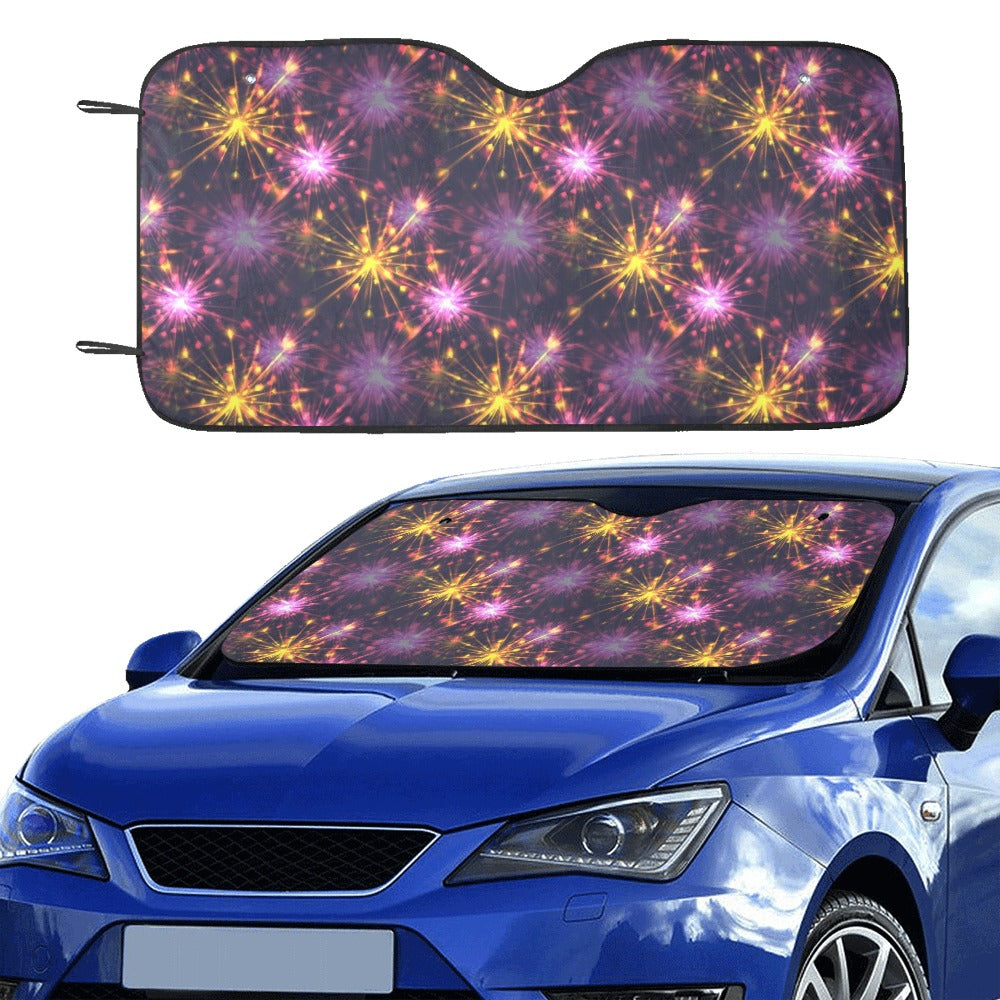 Firework Print Design LKS303 Car front Windshield Sun Shade