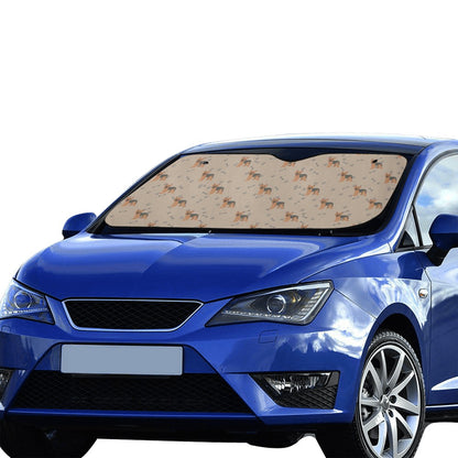Yorkshire Terriers Print Design LKS305 Car front Windshield Sun Shade